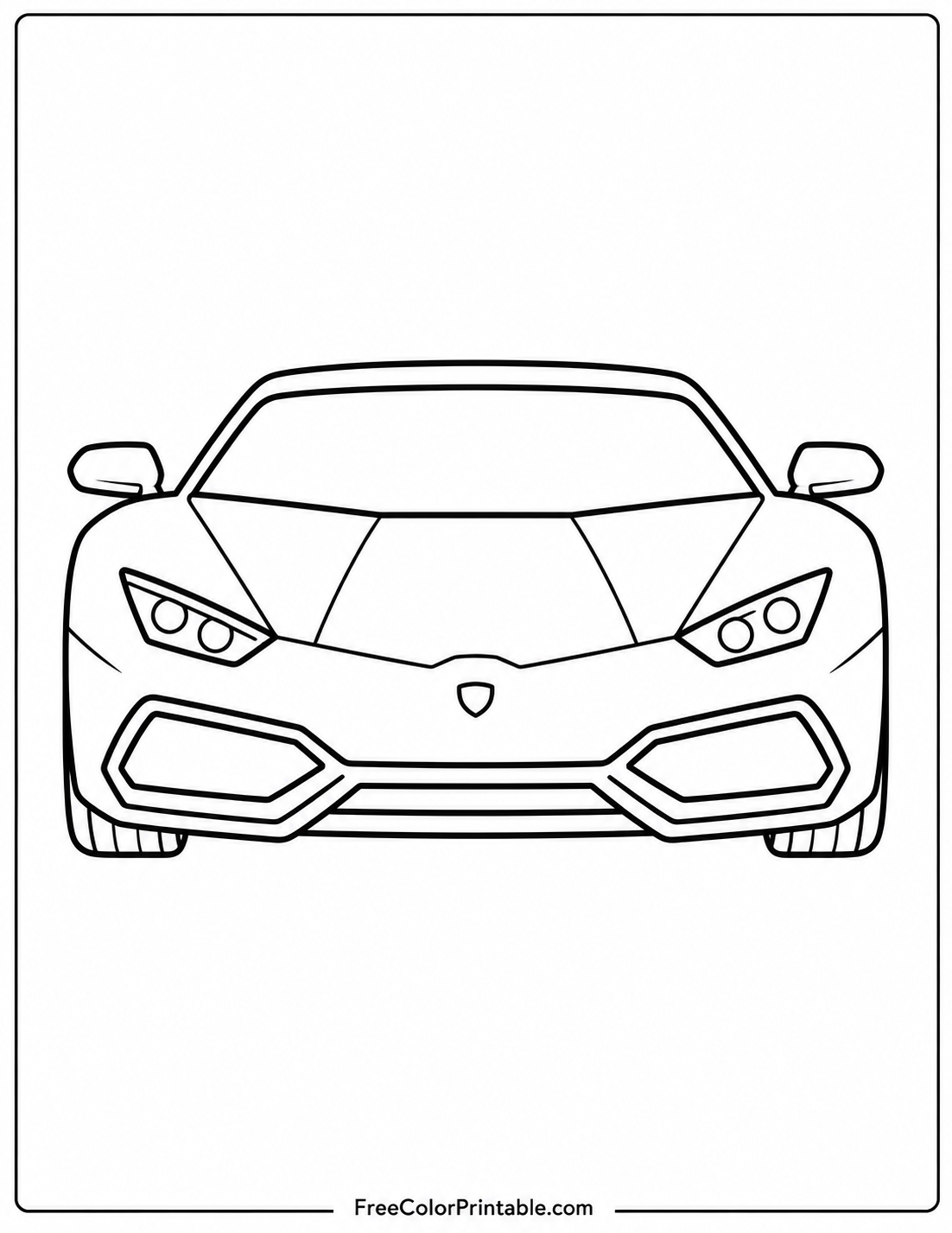 Sports car coloring page design Coloring Page — Free Printable — free printable coloring page